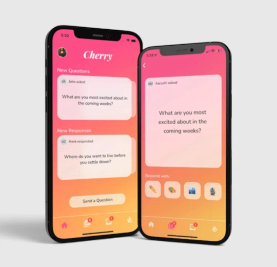 Cherry app shown on two phones